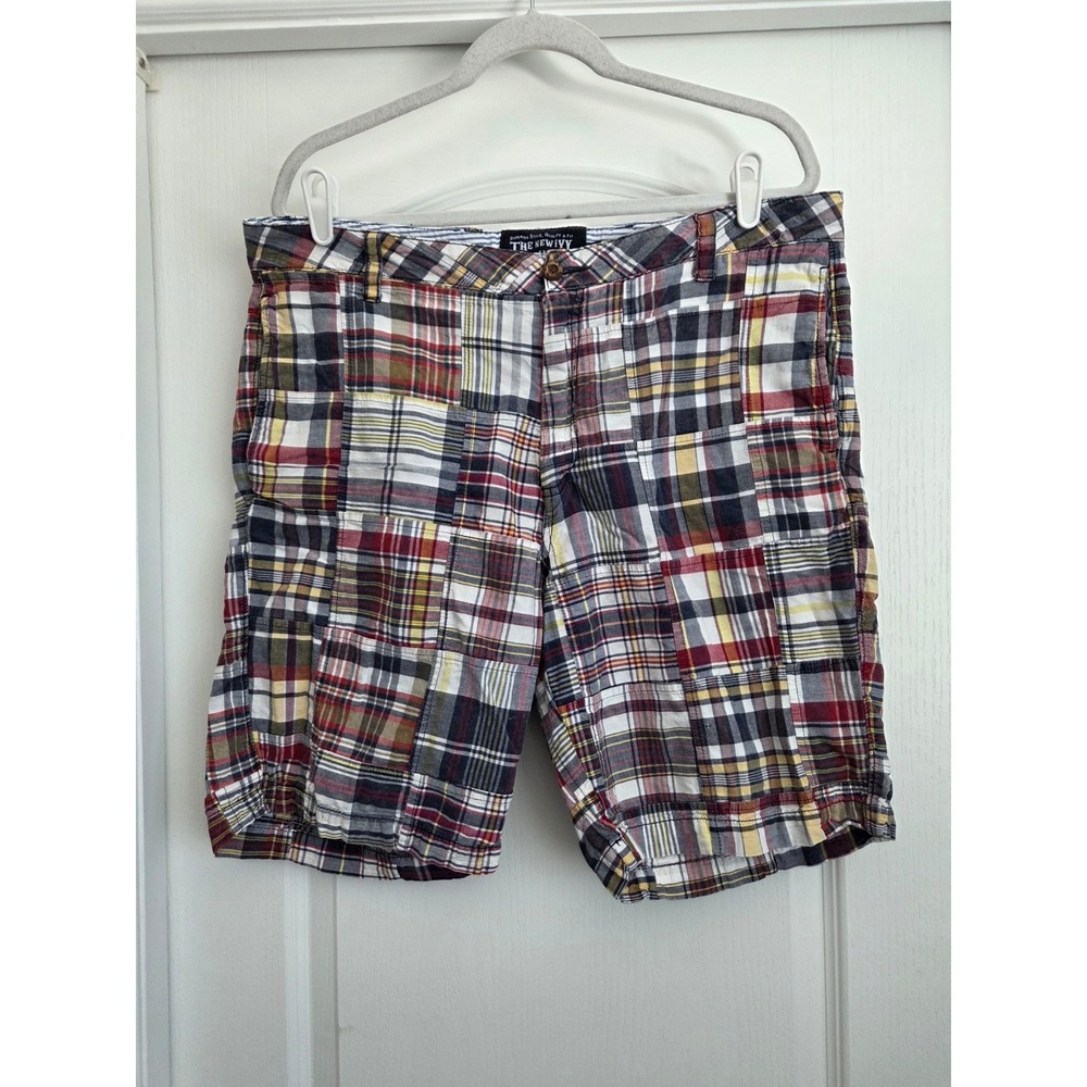 The New Ivy Brand Authentic‎ Indian Madras Plaid Patch Shorts Men's Sz 38 Preppy